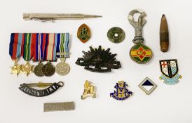 UNUSUAL AUSTRALIAN DRESS MEDAL SET INCL. VIETMAN BAR & OTHERS