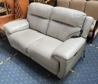 2 SEATER LEATHER RECLINER SOFA
