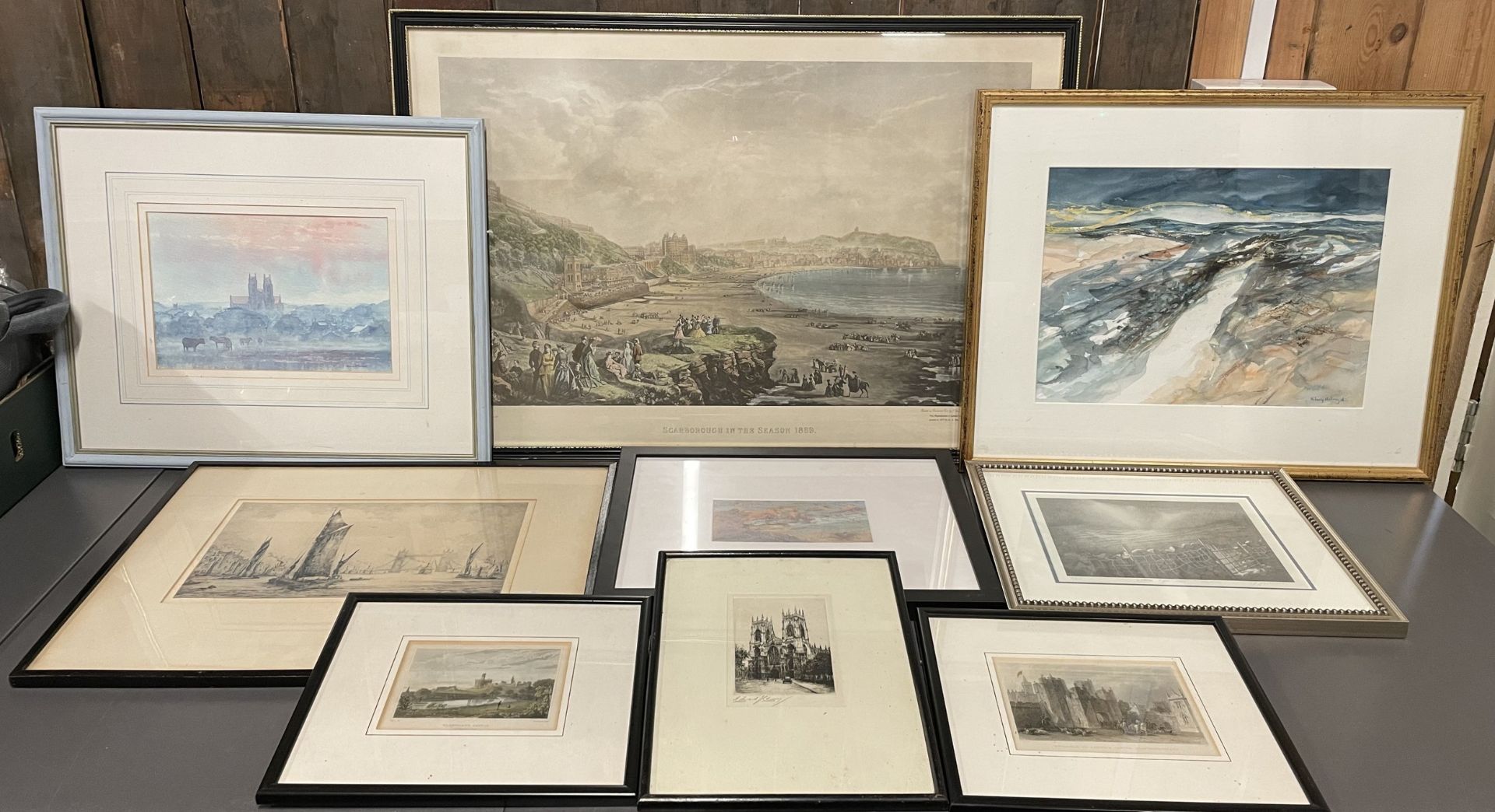 A collection of eight framed paintings, Ltd edition prints and etchings, to include a H.P Evans ( - Image 3 of 4