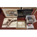 A collection of mid 20th century and later world stamps, loose and in albums, together with four
