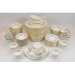 A forty-two piece Royal Albert Silver Maple partial tea service, comprised of, twelve teacups,