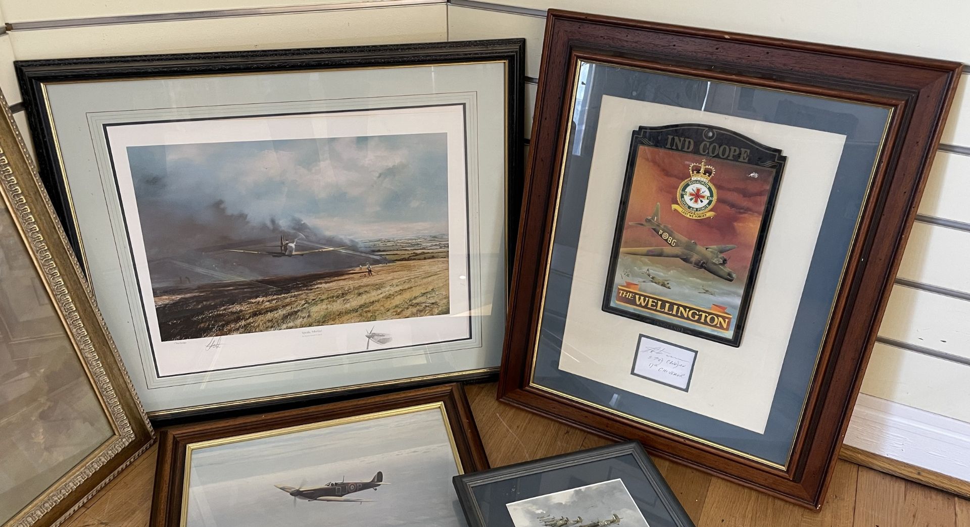 A group of seven aviation art framed prints, depicting WW2 aircrafts, comprising four Gerald Coulson - Image 3 of 3