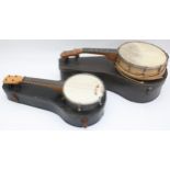 A John Grey & Sons cased banjo Ukulele, together with a cased banjolele, circa 1930/40s. (2)