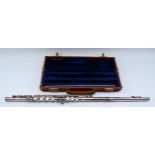 A Gemeinhardt Western closed hole concert flute, model M2, serial number 247 342, silver plated,