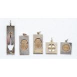Nina Breddal, five Finnish silver pendants, 18g