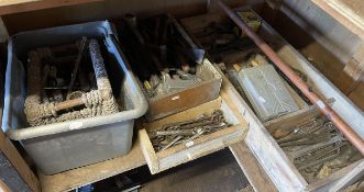 A collection of hand tools to include, open spanners, ring spanners, screwdrivers, sockets, cold