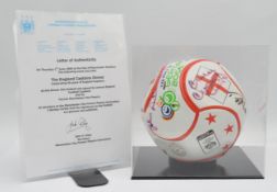 Of England Football interest; a signed FIFA Germany 2006 charity dinner presentation football,