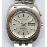 Seiko Bell-Matic, a stainless steel automatic alarm day date gentleman's wristwatch, ref. 4006-6031,