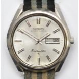 Seiko Presmatic, a stainless steel automatic day date gentleman's wristwatch, ref. 5106-9000,