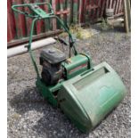 A Ransomes Marquis heavy duty petrol cylinder lawnmower, fitted with a Kubota 4 stroke petrol
