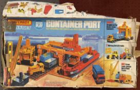 Matchbox Playset container Port in original box. Contents used and unchecked for completeness. Box