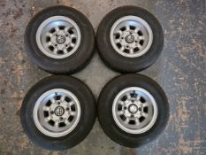 A set of four GB Mini alloy wheels with 165/70 R10 tyres