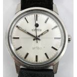 Roamer Anfibio, a stainless steel manual wind gentleman's wristwatch, silvered dial with black