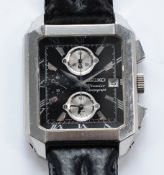 Seiko Premier Chronograph, a stainless steel quartz date gentleman's wristwatch, ref. 7T62-0GE0,