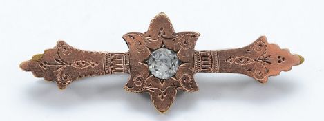 A Victorian gold fronted brooch, 47mm