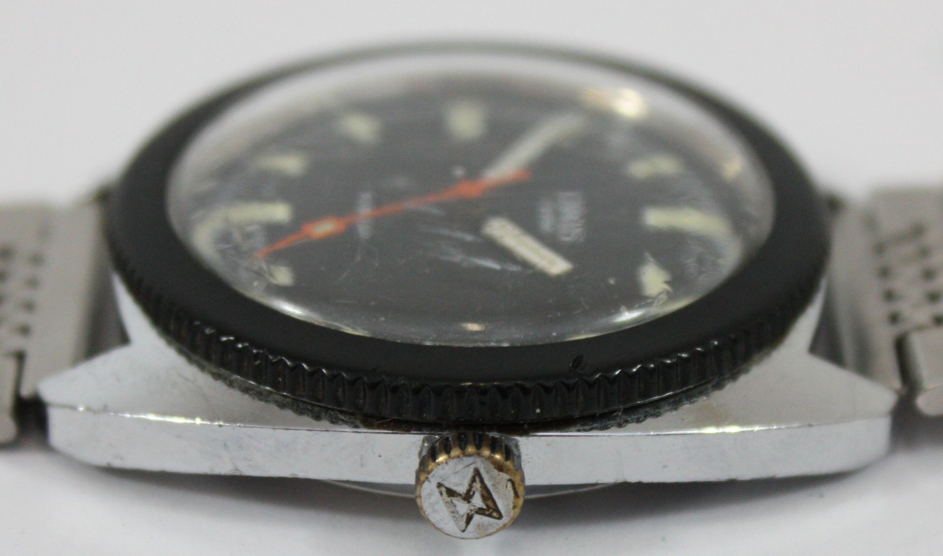 Oris, a stainless steel manual wind gentleman's wristwatch, black dial with luminescent batons, - Image 4 of 4