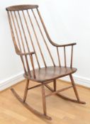 Lena Larsson; (Swedish, 1919-2000) for Nesto Grandessa beech rocking chair, circa 1965-1970,