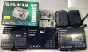 6 digital cameras to include a Panasonic Lumix FS20, a Panasonic Lumix FS10, a Panasonic Lumix