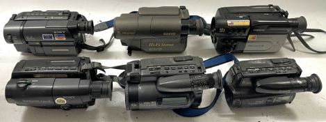 6 camcorder cameras to include a Sony Handycam CCD-TR105E, a Samsung VP-L100, a Sanyo VM-EX480P. (