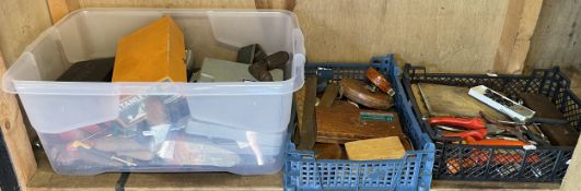Three boxes of mixed tools and related items to include, mearuring and marking tools, boxed