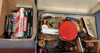 A collection of mid twentieth century and later homewares to include, a Woodward Chemist blue
