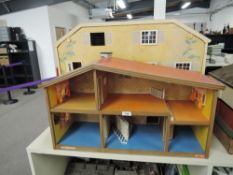 Vintage Lundby Dolls House on two Levels with an extra Lundby Dolls House Section, total height