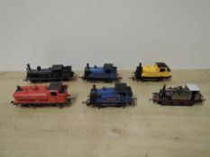 00 Gauge Tank Engines, Tri-ang 0-4-0 Connie in blue, 0-4-0 Connie in yellow, 0-4-0 Nellie in blue,