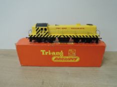 Tri-ang Railways 00 Gauge, R55 Switcher Locomotive Triang Railways 7005 in yellow with TR Shield