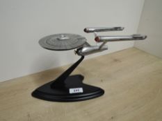 Franklin Mint Pewter Model, 1979 Paramount The Starship Enterprise, with certificate and letter