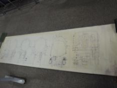 Canadian Pacific 4-6-4 Loco Section Drawings, 1, section and cab arrangement, 2, section, 3, Section