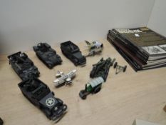 Bandai and similar made up plastic models, M30 Cargo Carrier, GMC M13, M12 Tank, Pitts S-2A