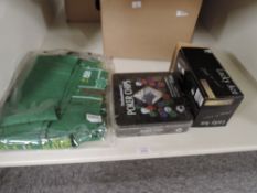 Poker Accessories, Professional Poker Chips in sealed box, 100 with 2 decks of cards and dealer