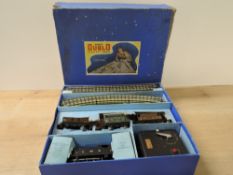 Hornby Dublo 00 Gauge, EDG7 Tank Goods Train Set comprising: LMS 0-6-0 Tank Engine with three