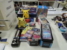 Pokemon Cards, Books and Soft Toys, Cards include, Basic, Stage 1, Stage 2, Trainer, Supporter,