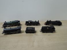 Tri-ang Railways 00 gauge, 2-6-2 BR Tank Engine 82004, 4-6-0 Loco & Tender 61572, 0-6-0 BR Loco 748,