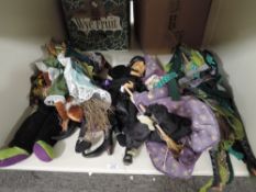 Pendle Witches Style Dolls x 5 along with a similar Puppet (6)