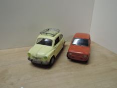 Plastic Battery operated and Friction Driven Scale Models, Pocher Torino Italy Fiat 126 in dark