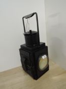 BR Signal Guardsman Lamp with oil reservoir present, repainted and restored with clear lenses,