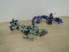 Loose Lego, Ninjago including Green Ninja Mech Dragon and Stormbringer, figures included