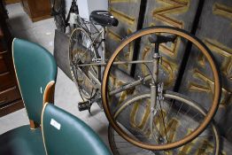 A Raleigh bicycle with spare tyre