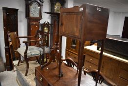 A 19th Century mahogany night stand and wine table