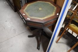 A reproduction Regency octagonal occasional table, diameter approx. 50cm