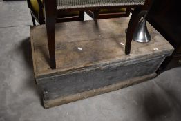 A traditional wooden tool chest, width approx. 109cm