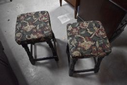 Two vintage bar stools