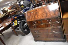 A reproduction mahogany bureau, width approx. 88cm
