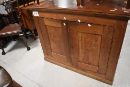 A Victorian mahogany side cabinet, dimensions approx. W123 H98 D53cm
