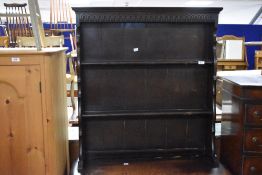 A vintage dark stained Ercol style dresser, width approx. 91cm
