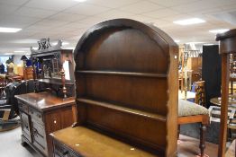 A vintage dark stained Dutch dresser , in the Priory style