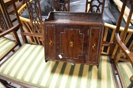 A late Victorian or Edwardian mahogany wall cabinet, approx. 52cm