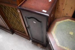 A mahogany effect CD cabinet, height approx. 83cm
